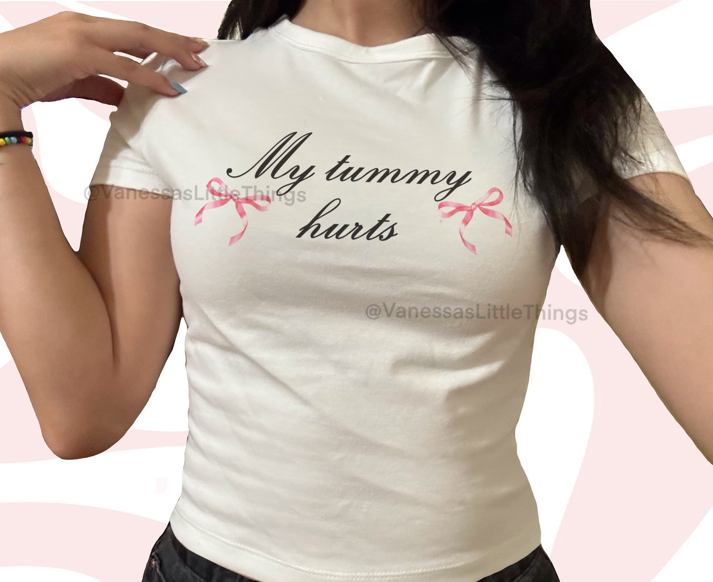 My Tummy Hurts Coquette Baby Tee