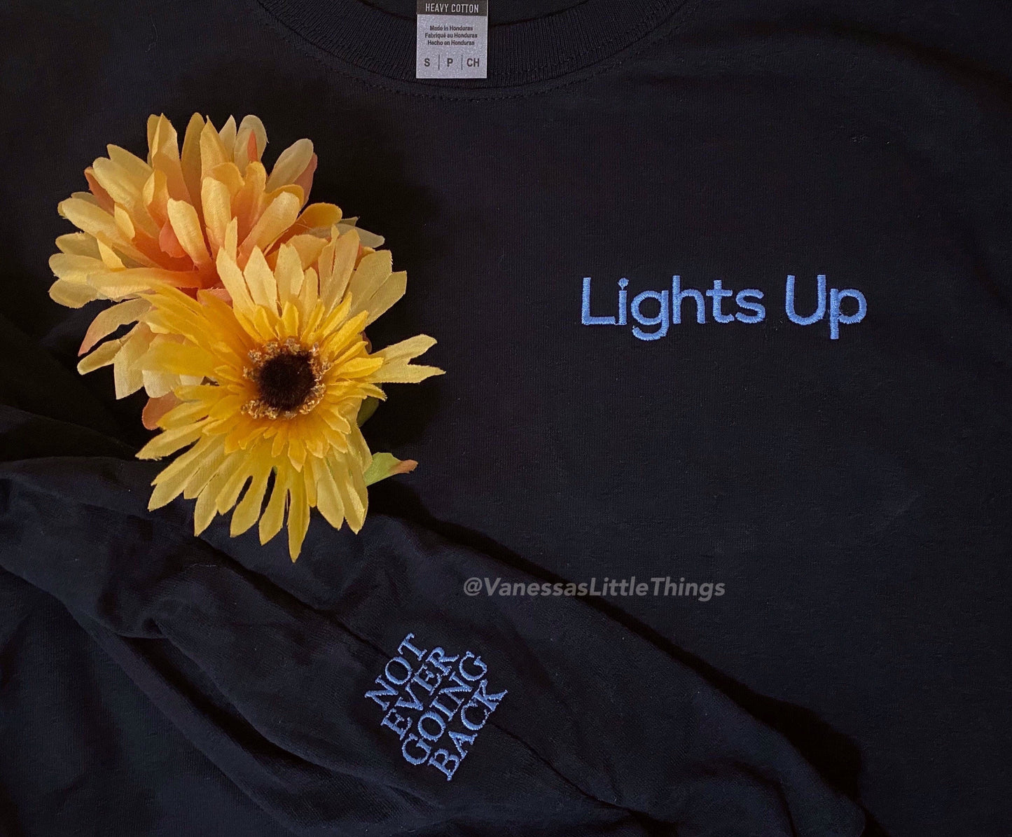 Lights Embroidered Long Sleeve or Crewneck