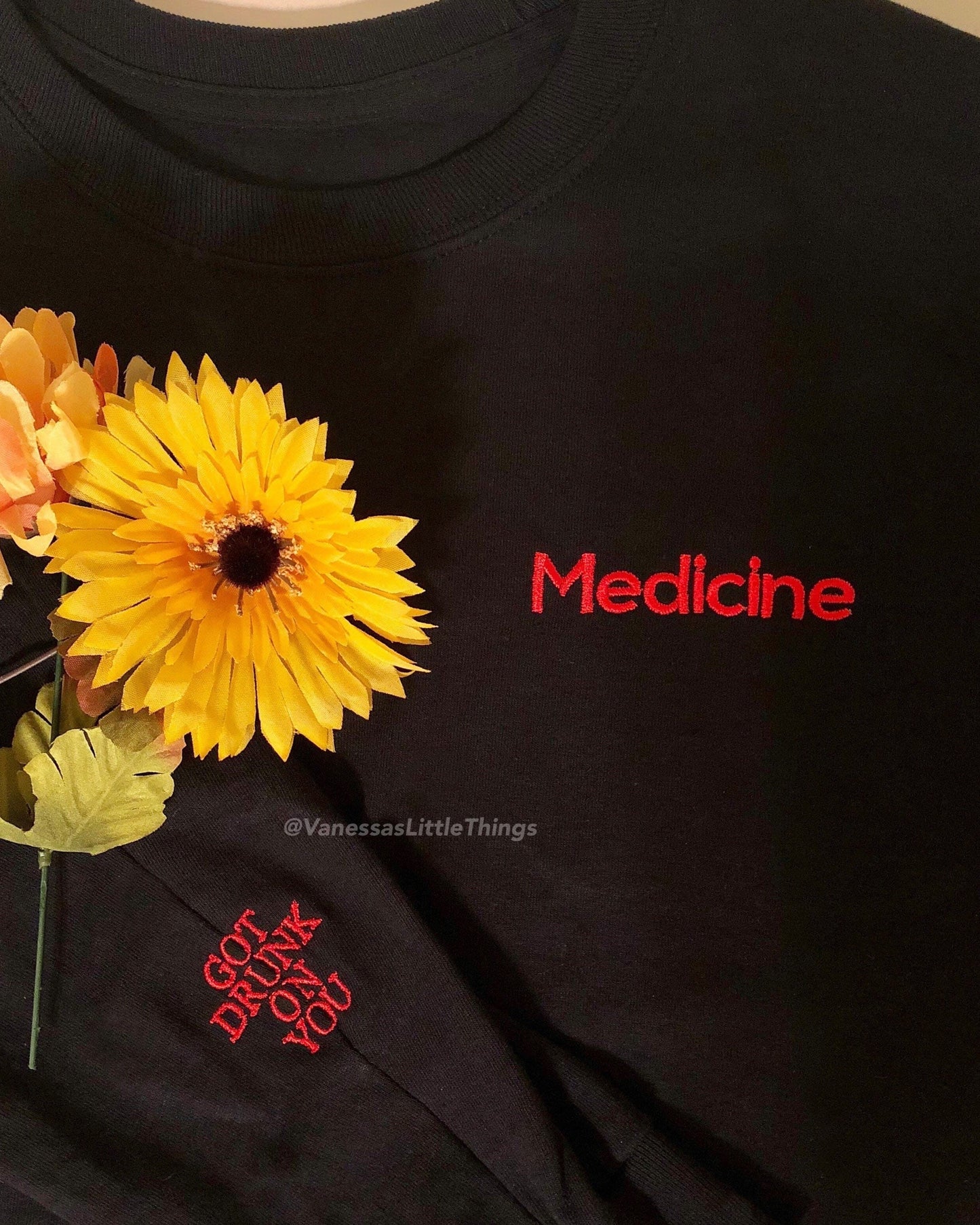 Med Embroidered Long Sleeve or Crewneck