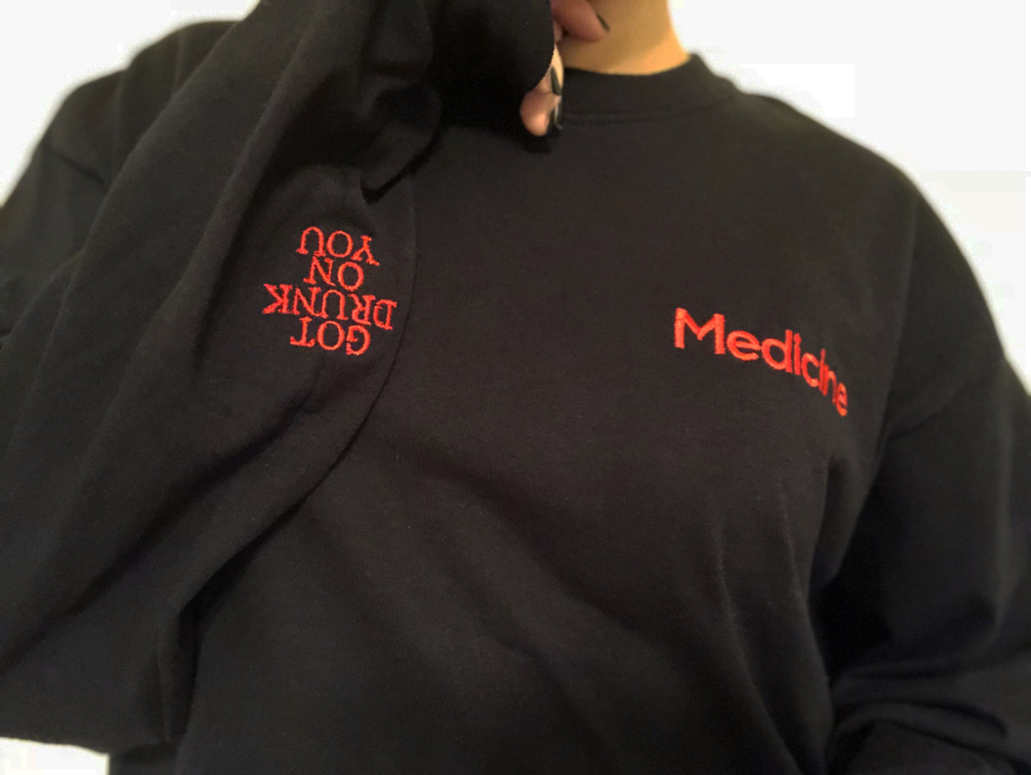 Med Embroidered Long Sleeve or Crewneck