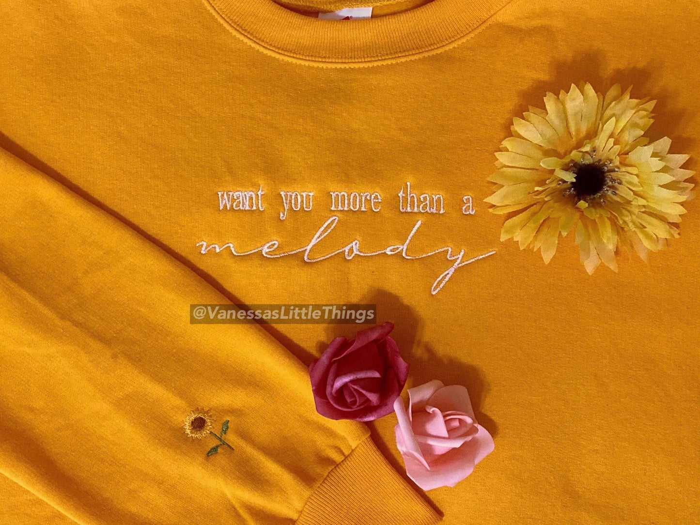 Sunflower Embroidered Crewneck