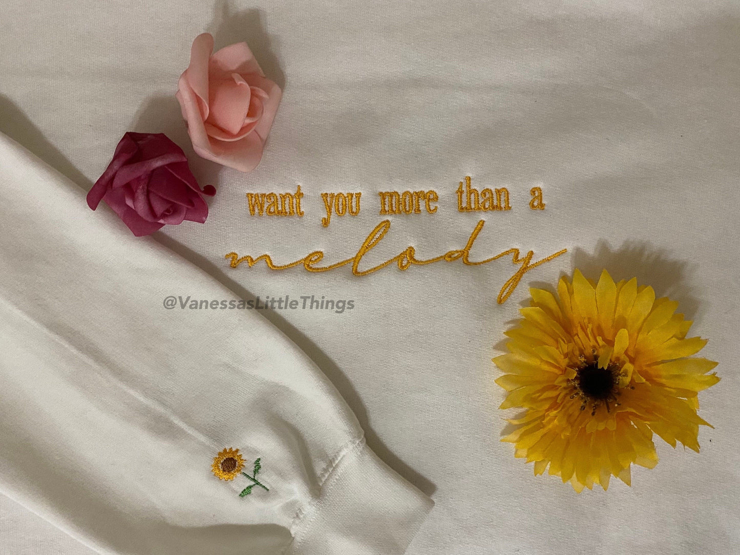 Sunflower Embroidered Crewneck