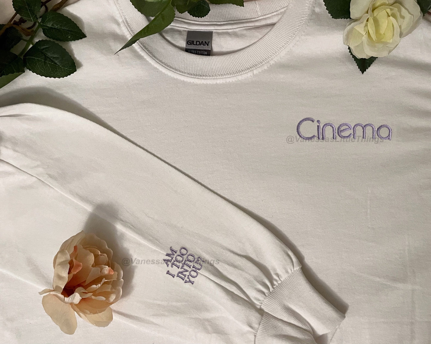 Cinema Embroidered Long Sleeve or Crewneck