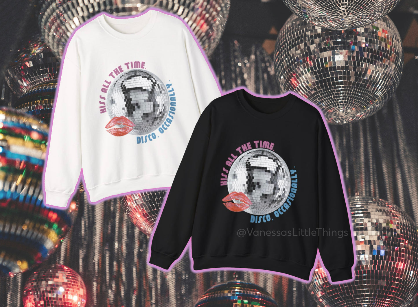 Disco Kiss Crewneck Sweatshirt