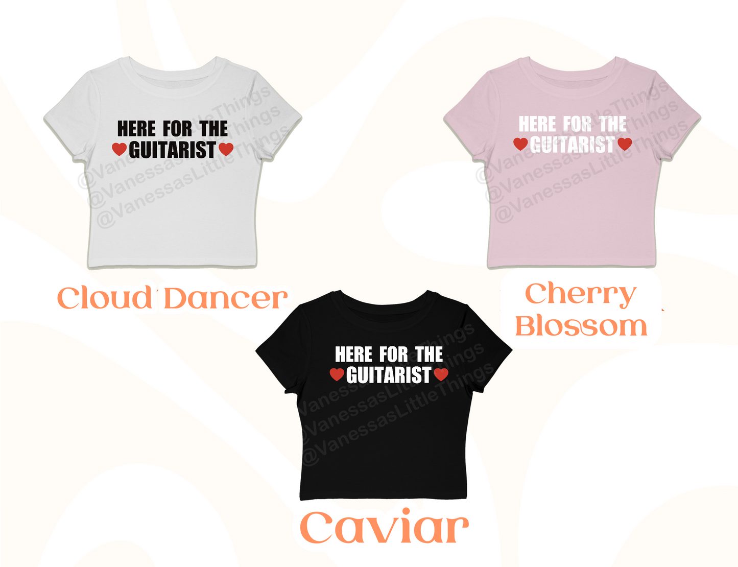 Here For the Guitarist Baby Tee