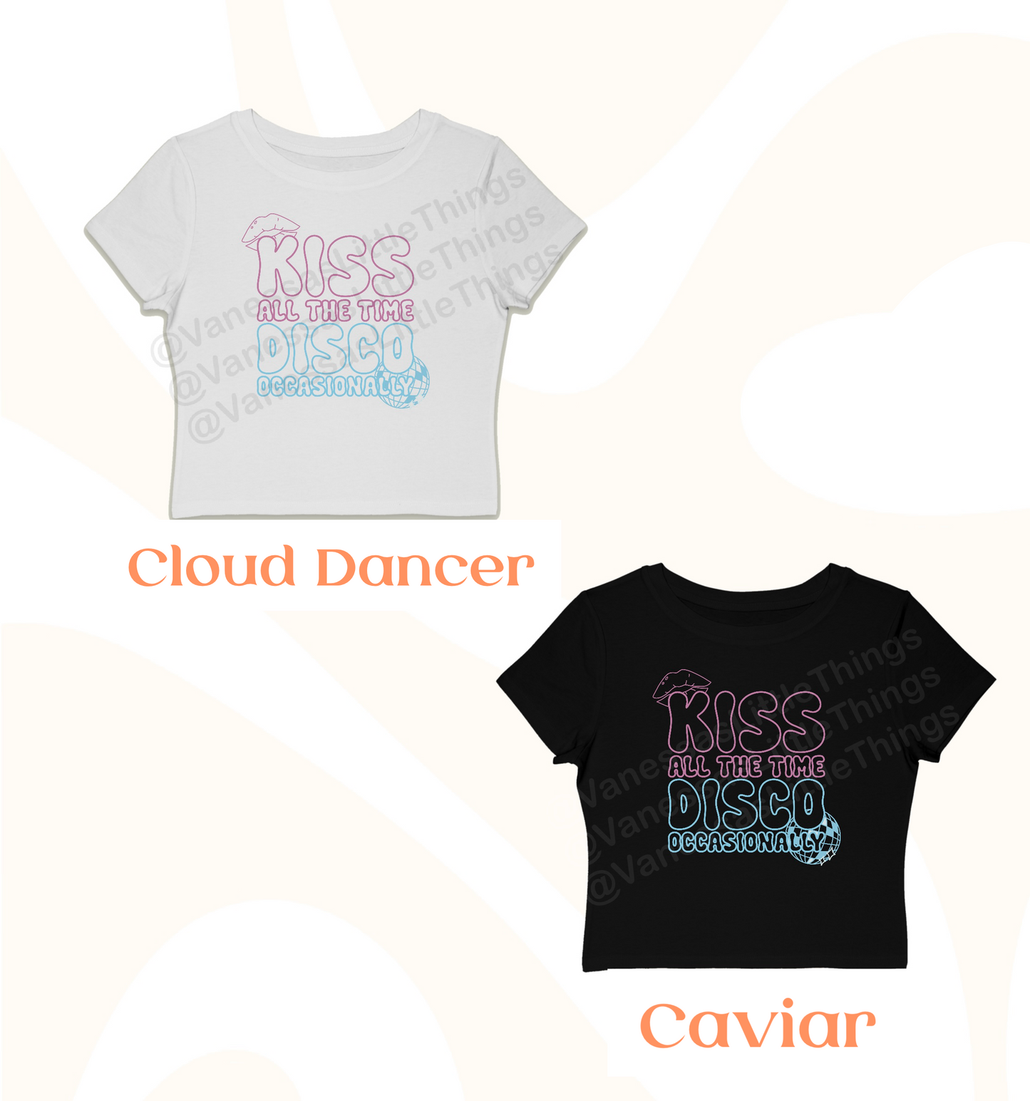Disco Kiss Outline Baby Tee