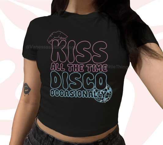 Disco Kiss Outline Baby Tee