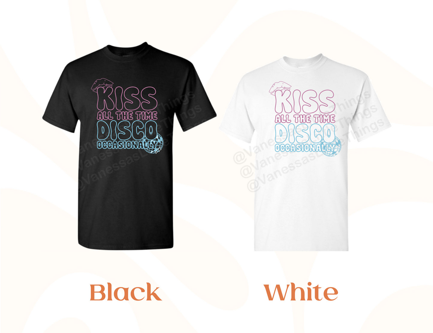 Disco Kiss Outline T-Shirt