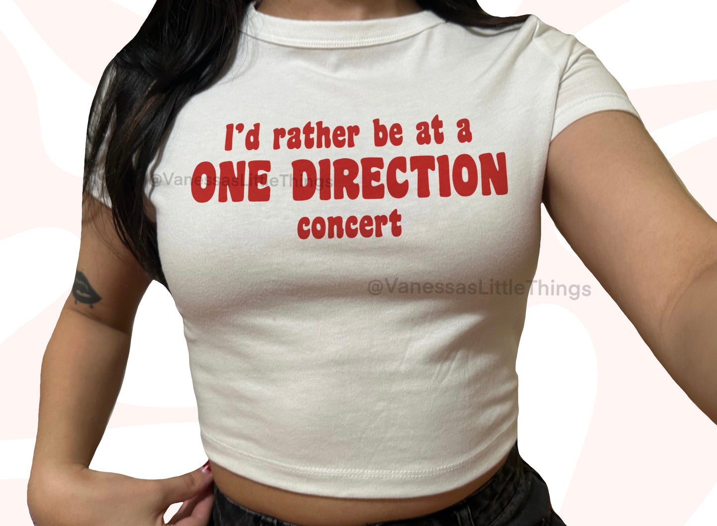 1D Concert Crop Top Baby Tee or T-Shirt