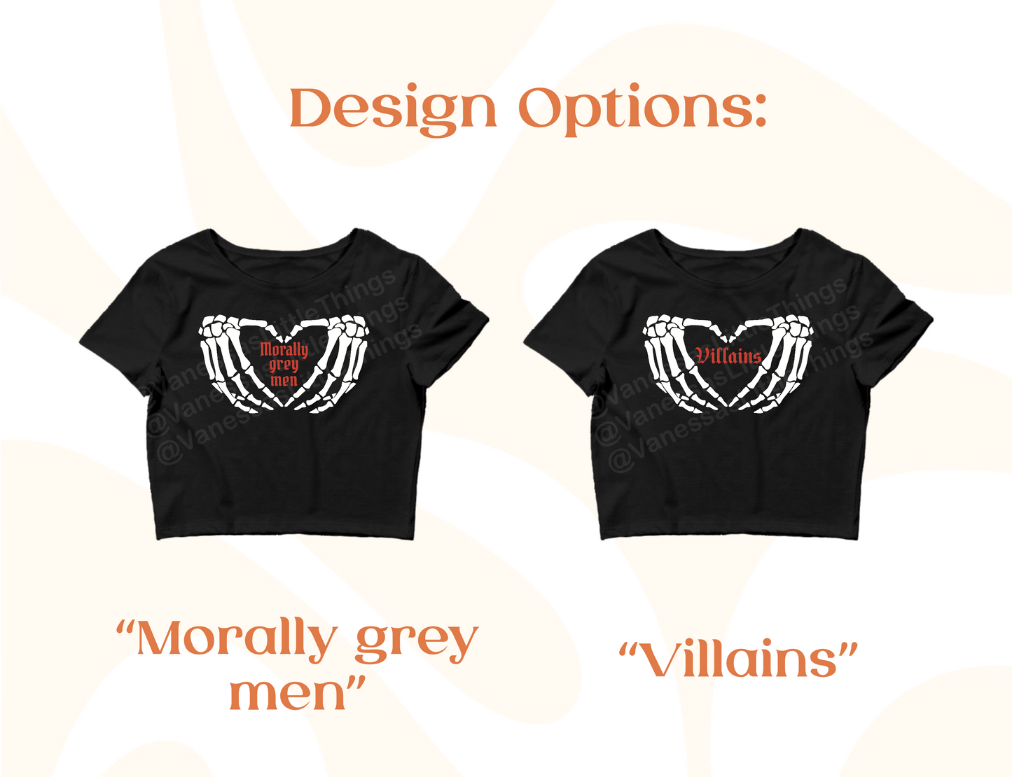 Morally Grey Men / Villains Crop Top Baby Tee