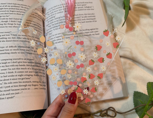 Floral Fruits Acrylic Bookmark