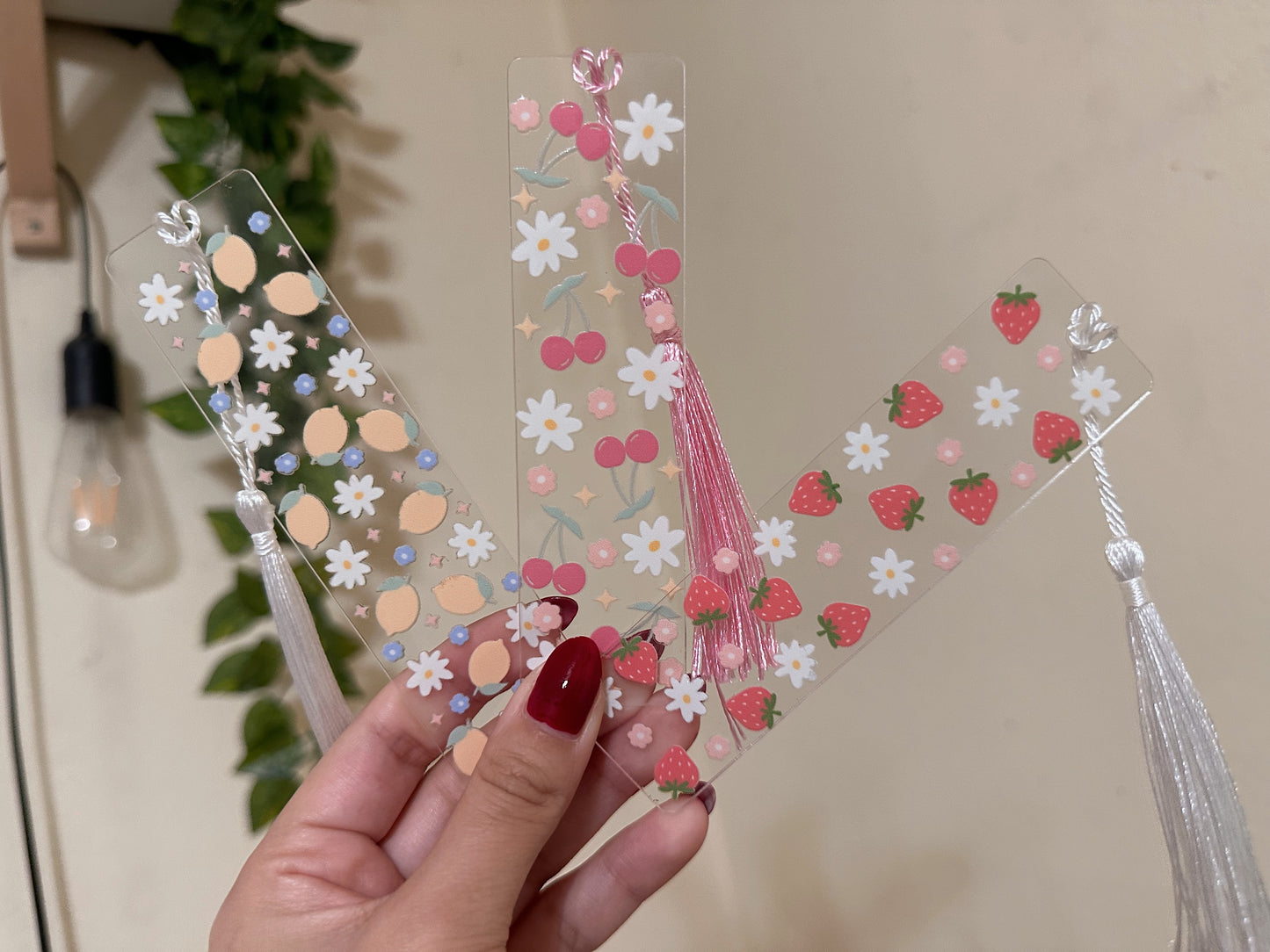 Floral Fruits Acrylic Bookmark