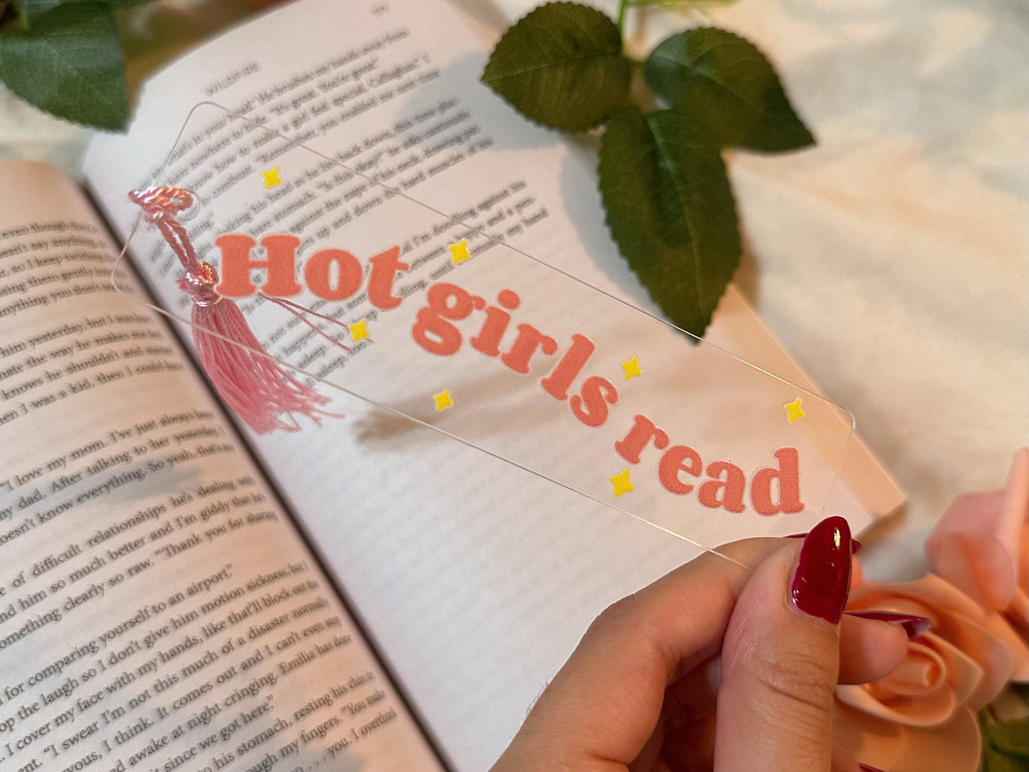 Hot Girls Read Acrylic Bookmark