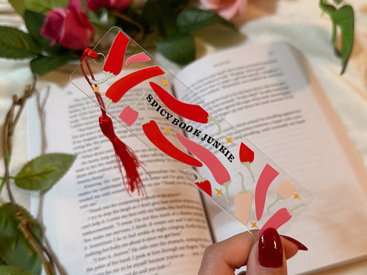 Spicy Book Junkie Acrylic Bookmark