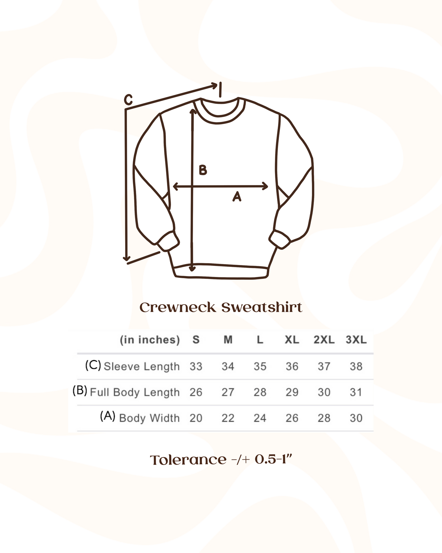 Fine Long Embroidered Sleeve or Crewneck